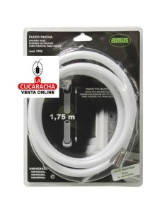 BLISTER FLEXO DUCHA PVC REFORZADO BLANCO 1.75M MODELO 9902.