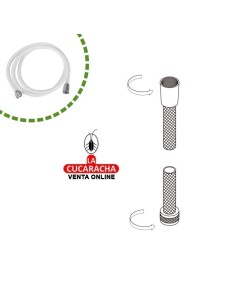 BLISTER FLEXO DUCHA PVC REFORZADO BLANCO 1.75M MODELO 9902.