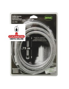 BLISTER FLEXO DUCHA PVC REFORZADO CROMADO 1.75M MODELO 9903.