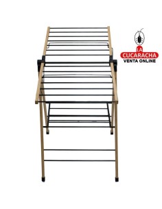 TENDEDERO ROPA ALAS PLEGABLE ACERO-BAMBU MODELO AERIA-N13M.