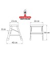 TABURETE PLEGABLE ALUMINIO MODELO 483.