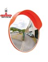 ESPEJO CONVEXO SEGURIDAD GARAJES NARANJA CON VISERA MODELO AMIG 2.