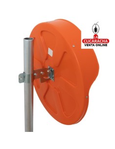 ESPEJO CONVEXO SEGURIDAD GARAJES NARANJA CON VISERA MODELO AMIG 2.