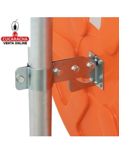 ESPEJO CONVEXO SEGURIDAD GARAJES NARANJA CON VISERA MODELO AMIG 2.
