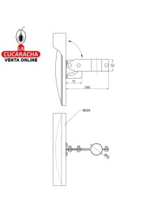 ESPEJO CONVEXO SEGURIDAD GARAJES NARANJA CON VISERA MODELO AMIG 2.
