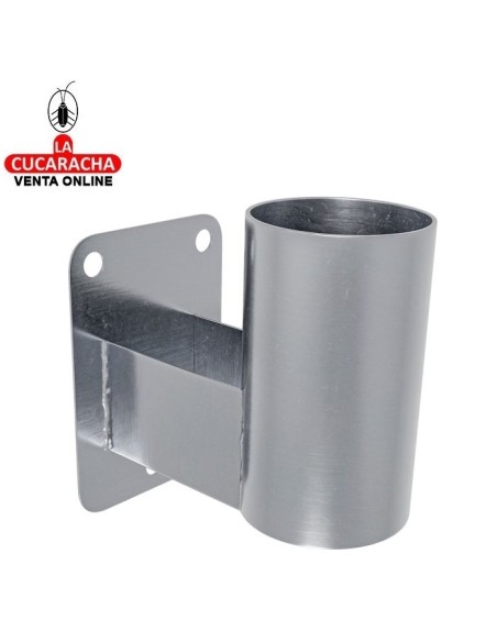 SOPORTE ACERO PARED ESPEJO CONVEXO SEGURIDAD GARAJES CON VISERA MODELO AMIG 2.