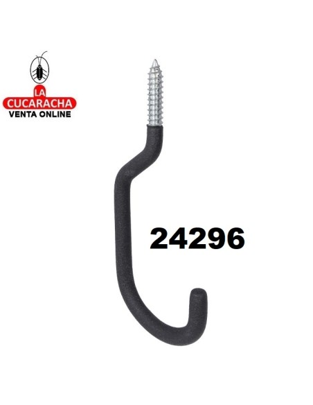 GANCHOS Y SOPORTES MULTIUSO ACERO CINCADO NEGRO.