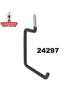 GANCHOS Y SOPORTES MULTIUSO ACERO CINCADO NEGRO.