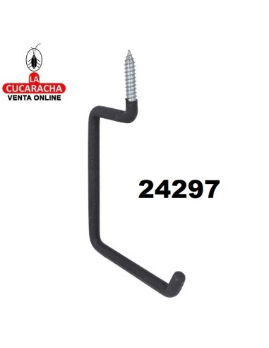 GANCHOS Y SOPORTES MULTIUSO ACERO CINCADO NEGRO.