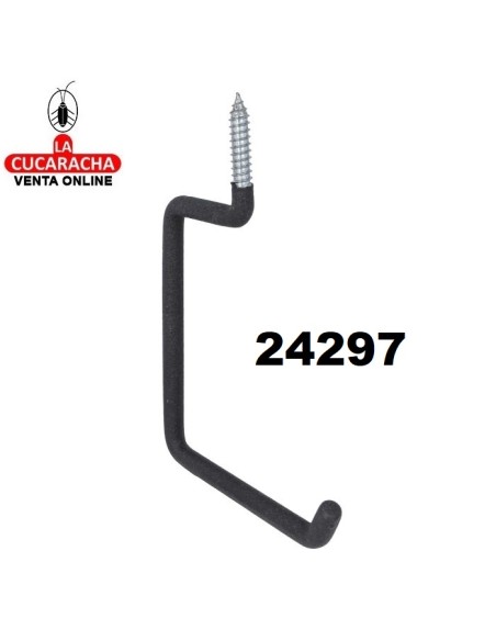 GANCHOS Y SOPORTES MULTIUSO ACERO CINCADO NEGRO.