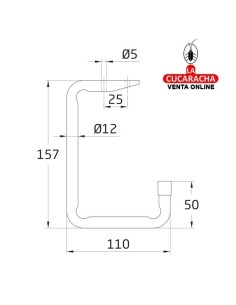 COLGADOR BICICLETA TECHO ACERO MODELO 752.