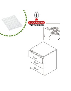 BLISTER 40-GOTA PROTECTORA ADHESIVA PVC MUEBLES 8x2.5mm MODELO 610.