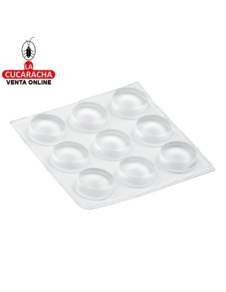 BLISTER 24-GOTA PROTECTORA ADHESIVA PVC MUEBLES 12x3mm MODELO 611.