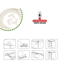 BLISTER 2 METROS-PROTECTOR DE CANTOS ACOLCHADO ADHESIVO MAS 4 ESQUINEROS MODELO CS504.