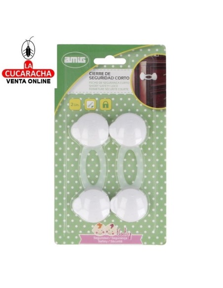 BLISTER 2-CIERRE SEGURIDAD MULTIUSO CORTO ADHESIVO MODELO CS506.