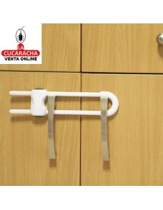 BLISTER 2-CIERRE SEGURIDAD PUERTAS ARMARIO HORQUILLA AJUSTABLE MODELO CS515.