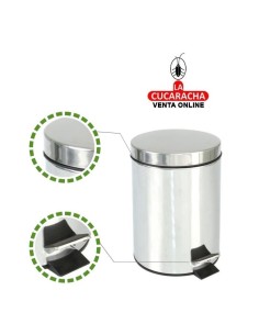 CUBO ACERO INOX CON PEDAL MODELO BAKO.