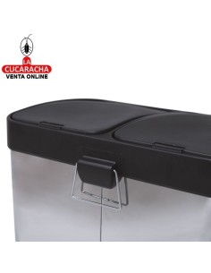 CUBO RECICLAJE DOBLE ACERO INOX CON PEDAL MODELO RECIK2.