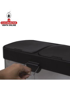 CUBO RECICLAJE DOBLE ACERO INOX CON PEDAL MODELO RECIK2.