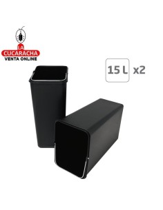 CUBO RECICLAJE DOBLE ACERO INOX CON PEDAL MODELO RECIK2.