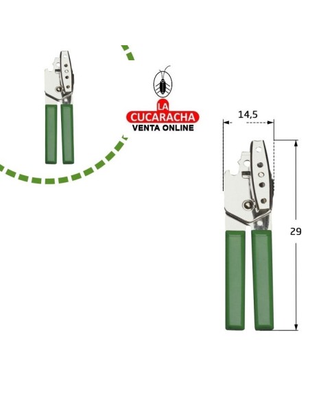 BLISTER ABRELATAS ACERO CROMADO CON RUEDA MODELO 6.