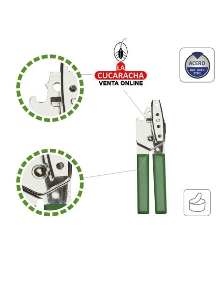 BLISTER ABRELATAS ACERO CROMADO CON RUEDA MODELO 6.