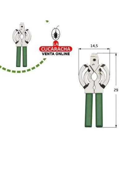 BLISTER ABREBOTES DE TENAZA ACERO CROMADO MODELO 2.