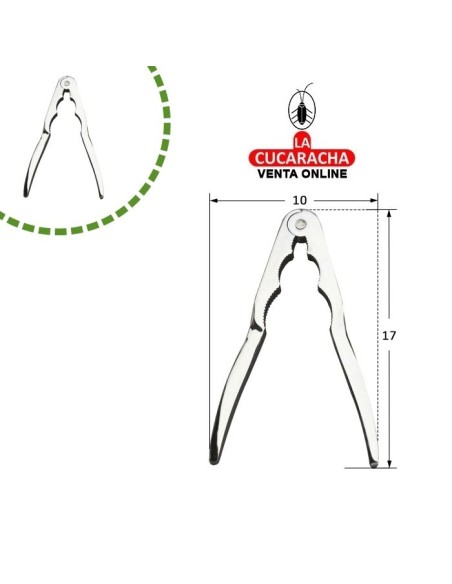 CASCANUECES ZAMAC CROMADO CON MUELLE MODELO 3.