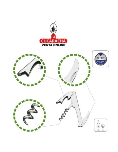 SACACORCHOS TIRABUZON ALAMBRE NAVAJA...