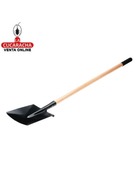 PALA ACERO CUADRADA ESTAMPADA MANGO MADERA 152CM MODELO P34.