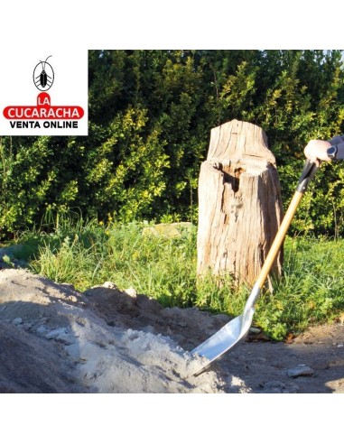 PALA ALUMINIO CUADRADA MANGO MADERA...