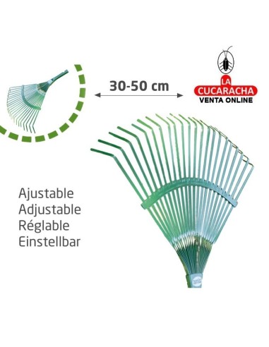 ESCOBA METALICA JARDIN 22 PUAS SIN...