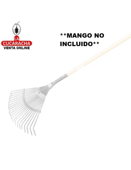 ESCOBA METALICA JARDIN 22 PUAS CINCADAS SIN MANGO MODELO P38.