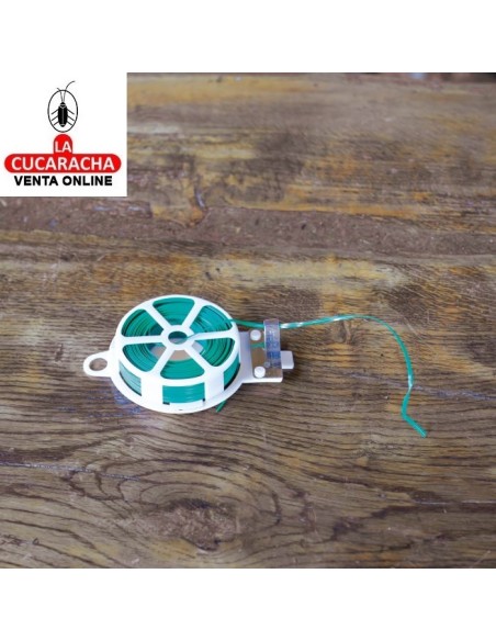 ROLLO ALAMBRE 30M PLASTIFICADO FLEXIBLE CON CORTADOR METALICO MODELO P40.