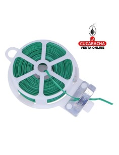 ROLLO ALAMBRE 30M PLASTIFICADO FLEXIBLE CON CORTADOR METALICO MODELO P40.