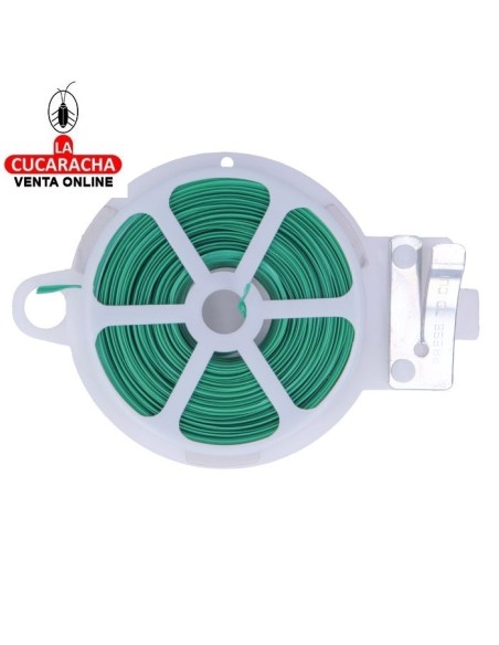 ROLLO ALAMBRE 30M PLASTIFICADO FLEXIBLE CON CORTADOR METALICO MODELO P40.