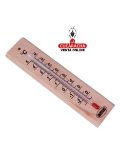 TERMOMETRO ANALOGICO BASE MADERA MODELO P41.