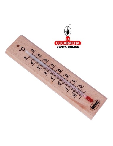 TERMOMETRO ANALOGICO BASE MADERA...