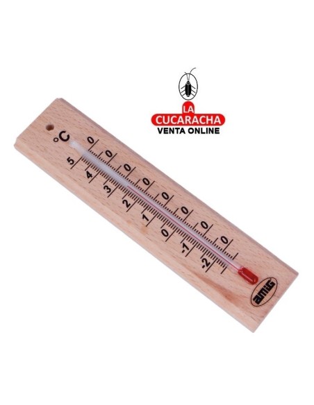 TERMOMETRO ANALOGICO BASE MADERA MODELO P41.