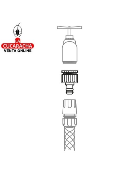 BLISTER ADAPTADOR MAS REDUCTOR ABS UNION GRIFO MANGUERA MODELO R01.