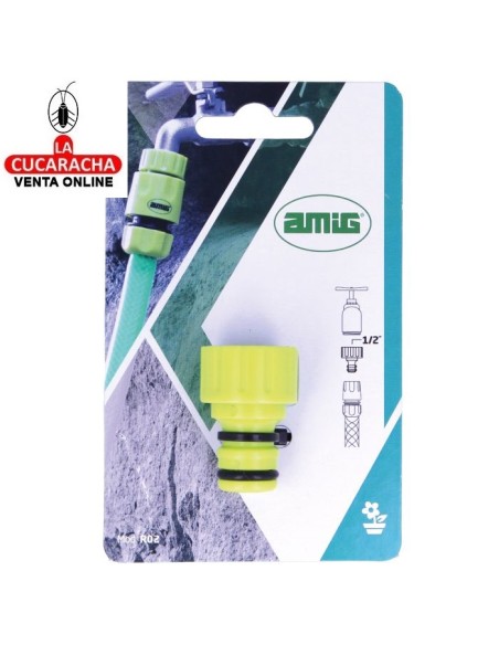 BLISTER ADAPTADOR CON ROSCA ABS UNION GRIFO MANGUERA MODELO R02.