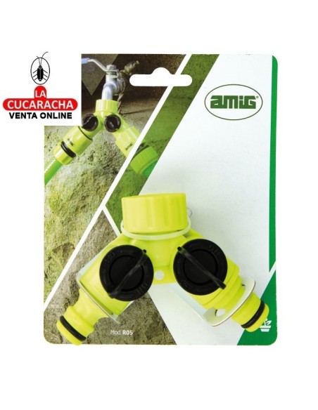 BLISTER CONECTOR 2 VIAS REGULABLE ABS UNION GRIFO MANGUERA MODELO R05.