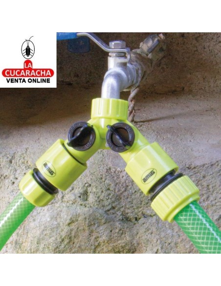 BLISTER CONECTOR 2 VIAS REGULABLE ABS UNION GRIFO MANGUERA MODELO R05.