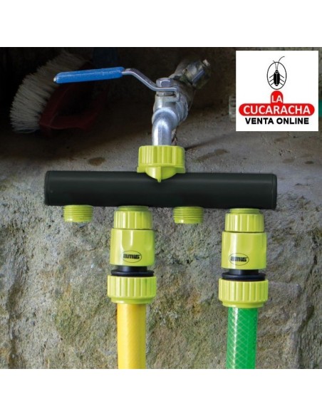 BLISTER CONECTOR 4 VIAS REGULABLE ABS UNION GRIFO MANGUERA MODELO R06.