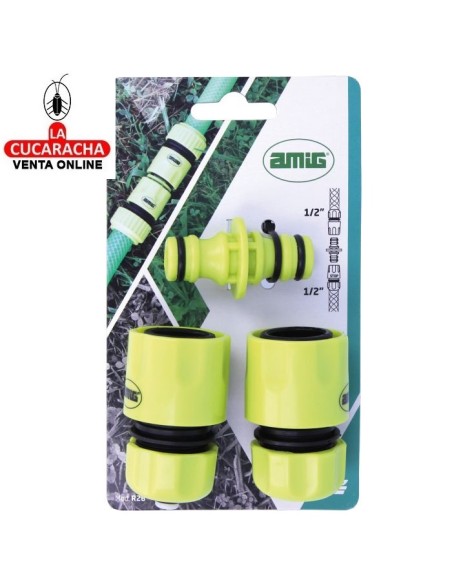 BLISTER KIT RIEGO ABS 2 EMPALMES Y MANGUITO CONEXION 1/2 MODELO R28.