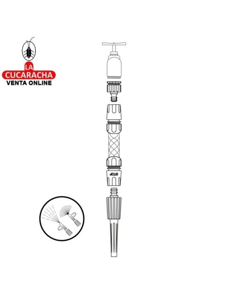 BLISTER KIT RIEGO ABS LANZA-ADAPTADOR/REDUCTOR Y 2 EMPALMES RAPIDO 1/2-3/4 STOP MODELO R33.