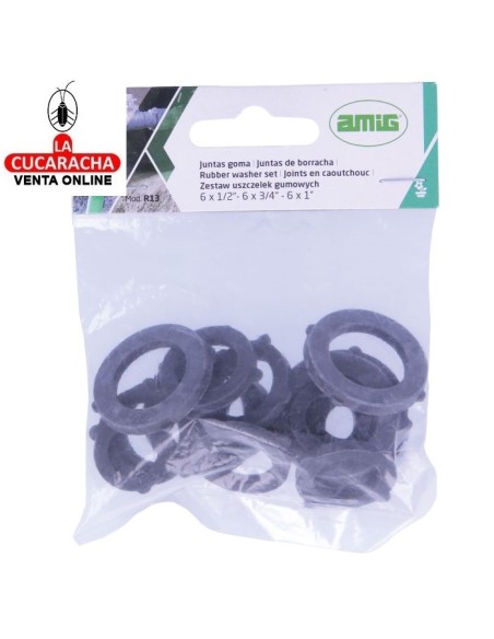 BLISTER 18-JUNTAS DE GOMA RIEGO MODELO R13.