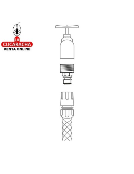 ADAPTADOR ABS UNION GRIFO MANGUERA MACHO 3/4 MODELO R03 PLUS.