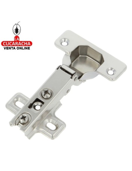 BISAGRA DE CAZOLETA FIJA ACERO NIQUELADA 35MM MODELO 4500-4600-4700 NIZA.