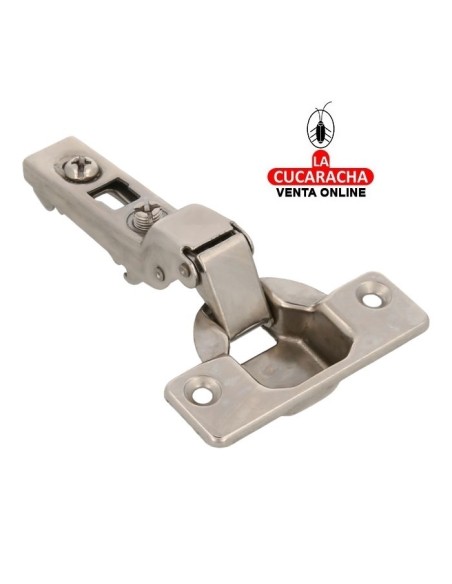 BISAGRA DE CAZOLETA ACERO ACODADA NIQUELADA 35MM MODELO 4100 NIZA.